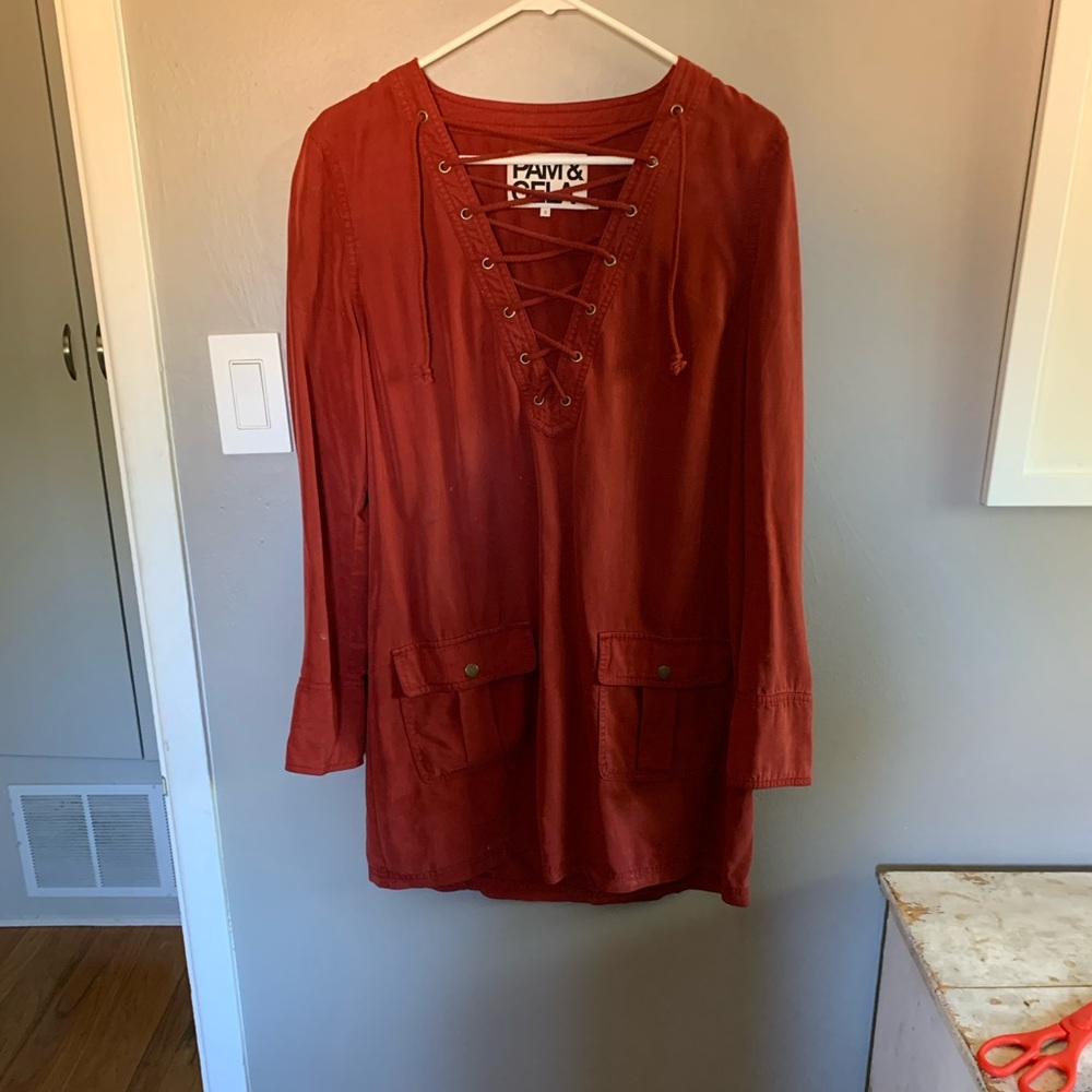 Pam & Gela super comfortable shift-ish dress perfect for fall!